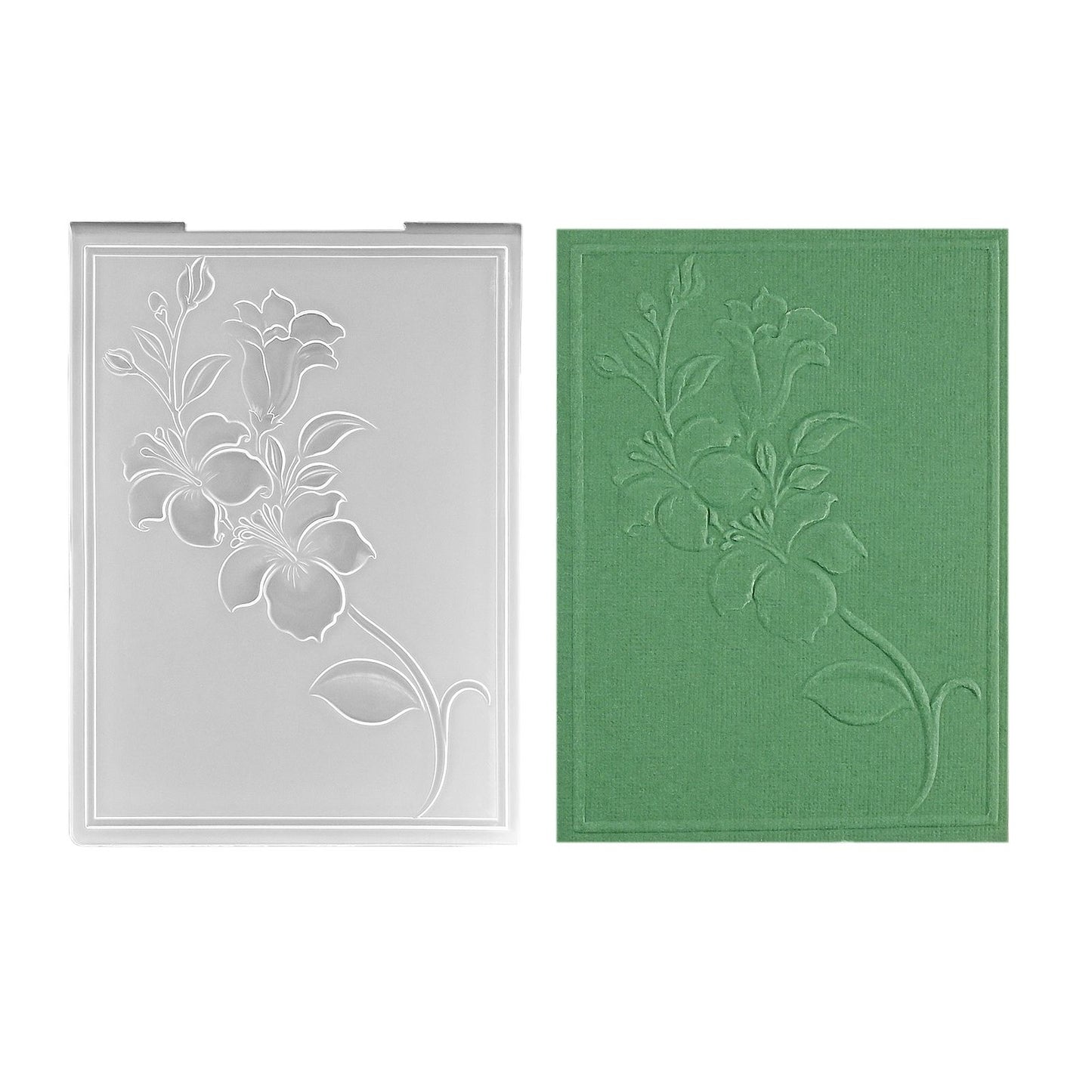 Le choix de Nellie • Dossier de gaufrage 3D branche de fleur 10,5x14,8cm