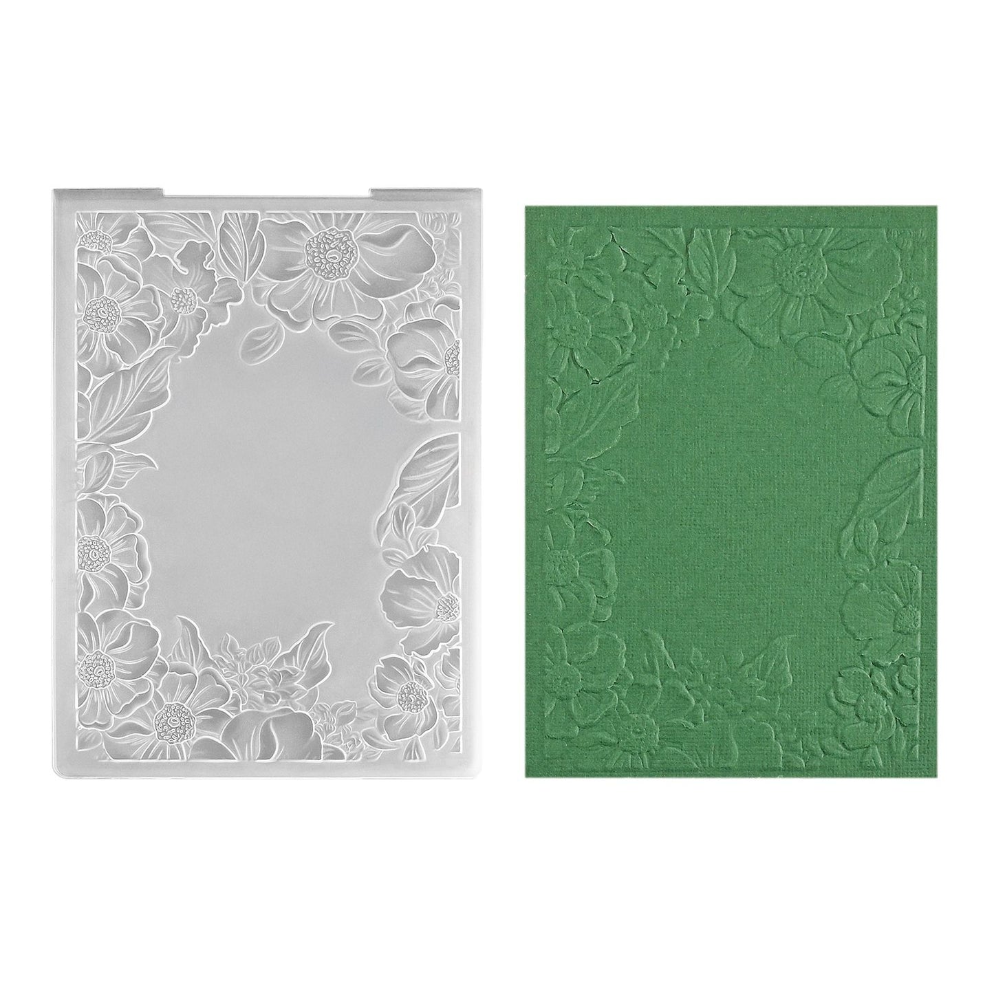 Le choix de Nellie • Cadre dossier gaufrage 3D fleurs 10,6x15cm