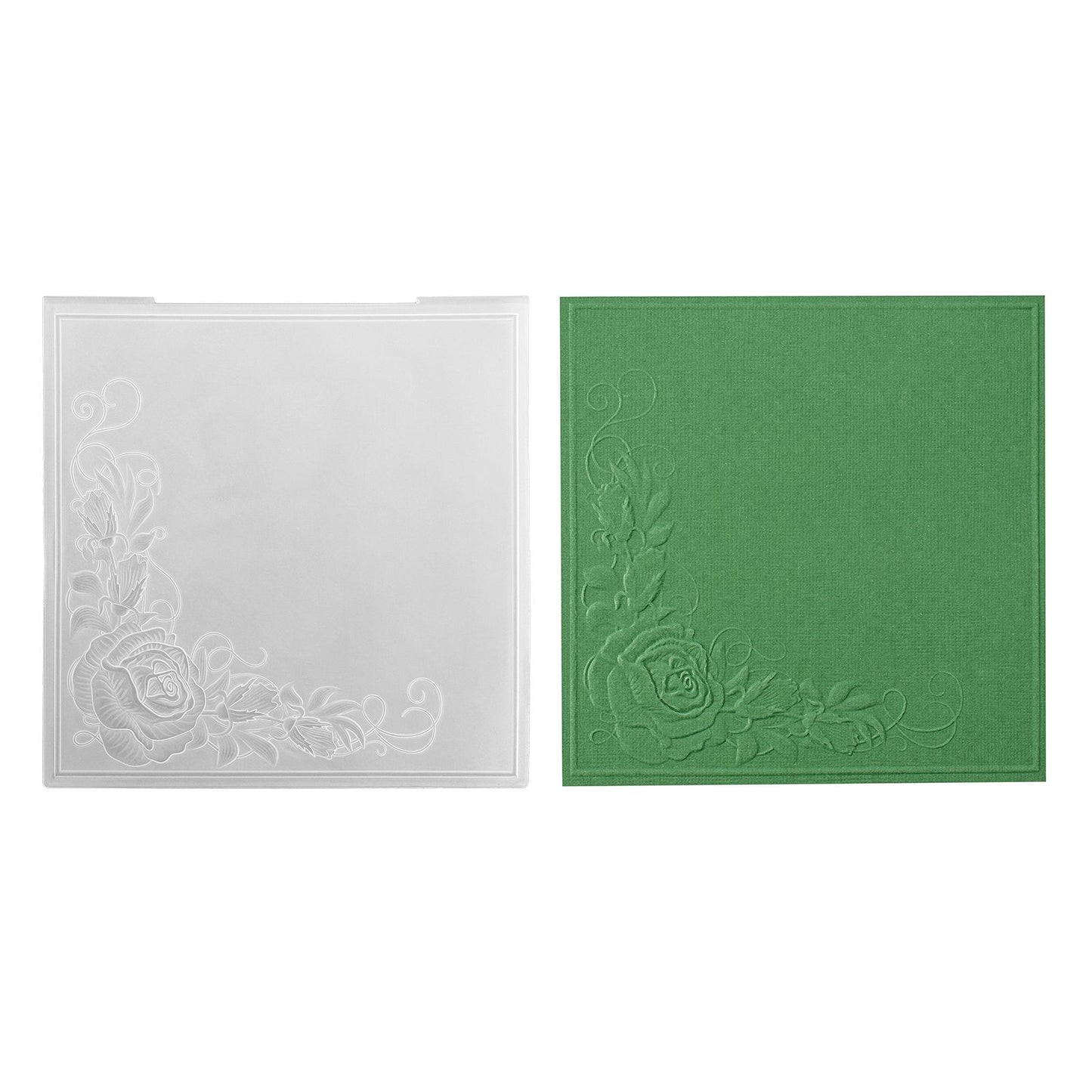 Le choix de Nellie • Dossier de gaufrage 3D coins roses 15x15cm