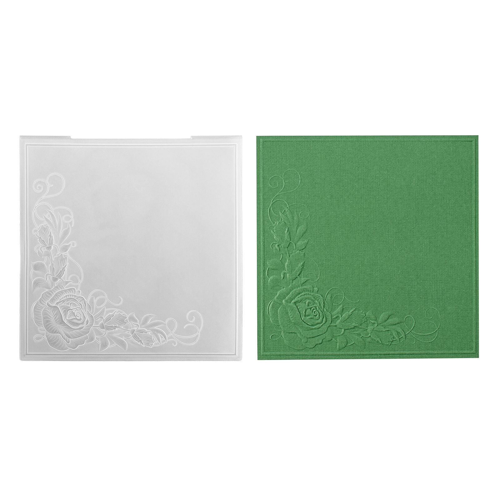 Le choix de Nellie • Dossier de gaufrage 3D coins roses 15x15cm