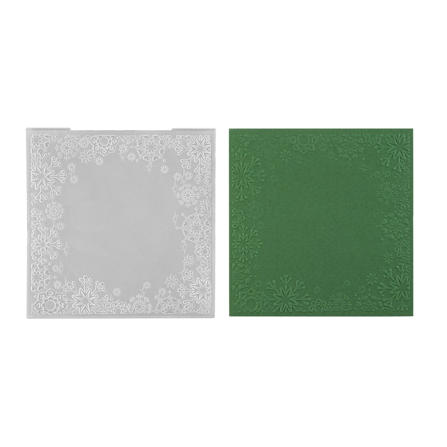 Le choix de Nellie • Cadre de dossier de gaufrage 3D flocons de neige 15x15cm