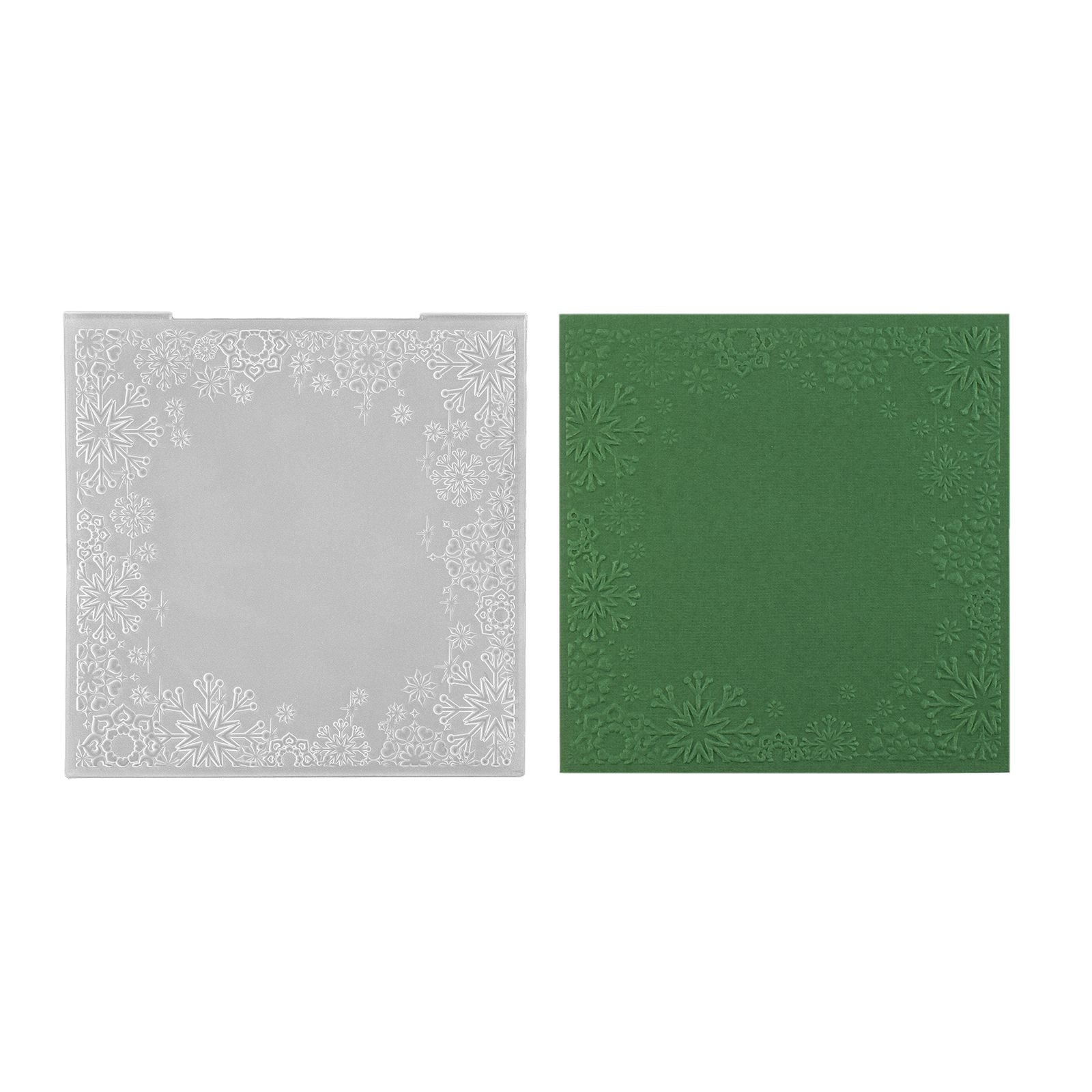 Le choix de Nellie • Cadre de dossier de gaufrage 3D flocons de neige 15x15cm