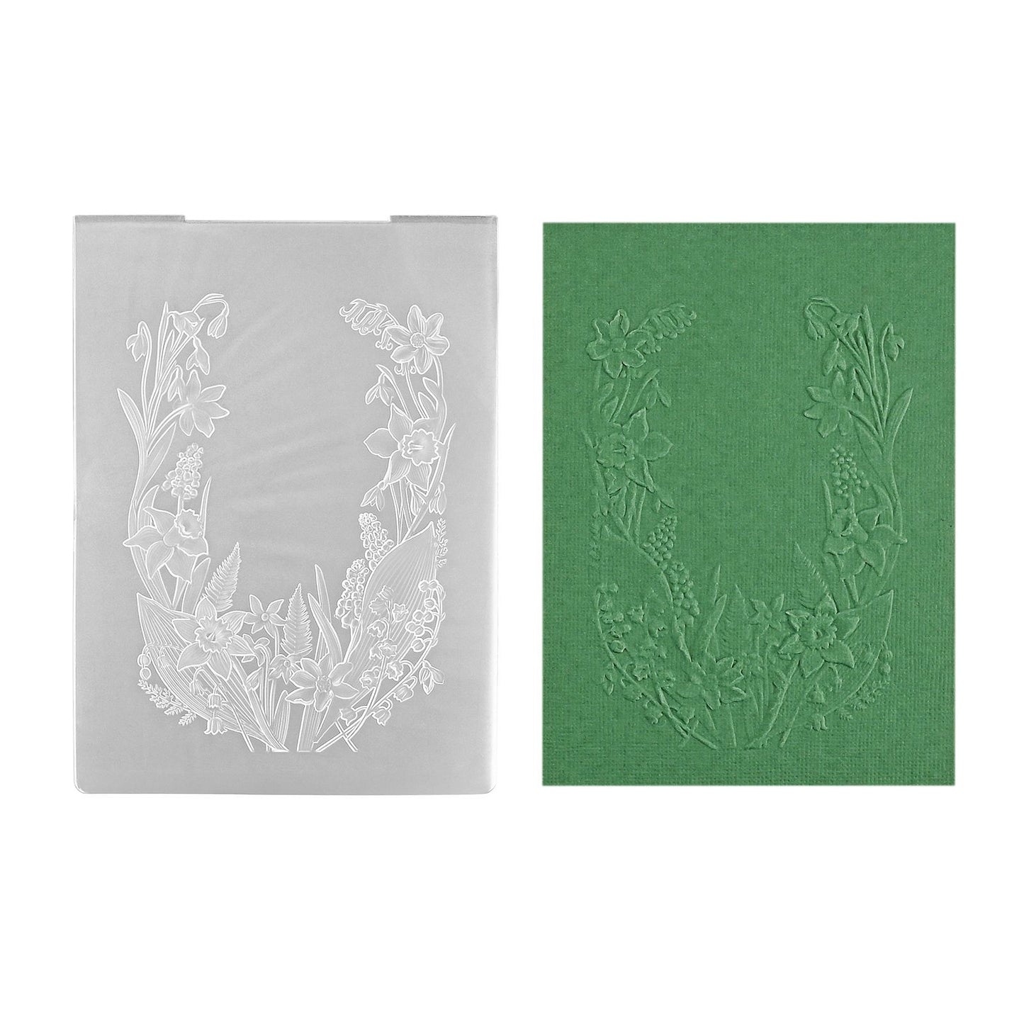 Le choix de Nellie • Cadre dossier gaufrage 3D fleurs 10,5x14,8cm