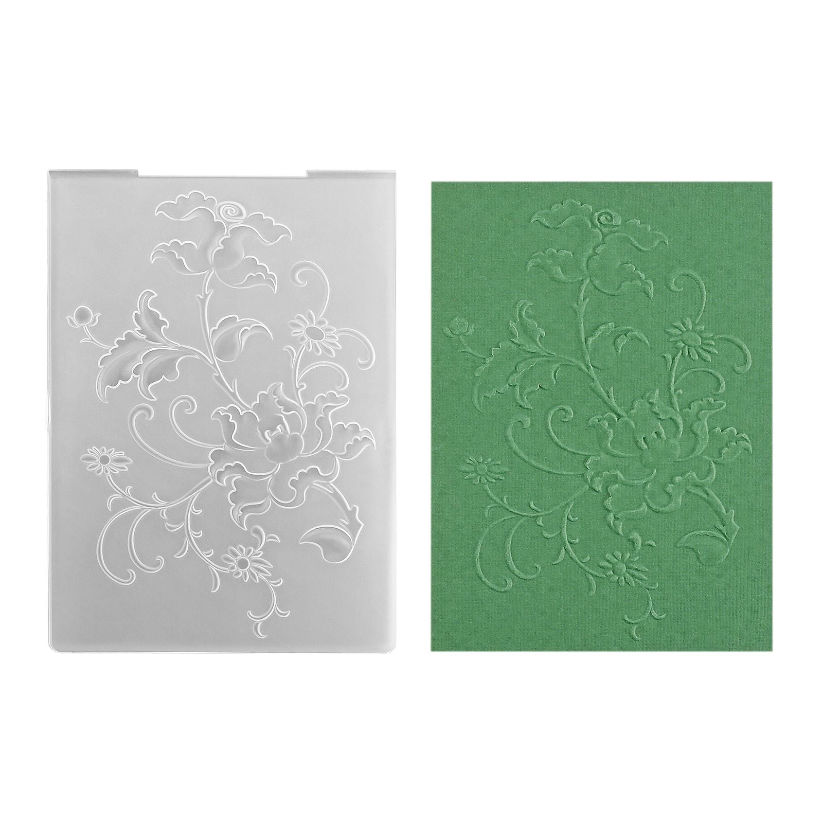 Le choix de Nellie • Dossier de gaufrage 3D fleurs exotiques 10,5x14,8cm