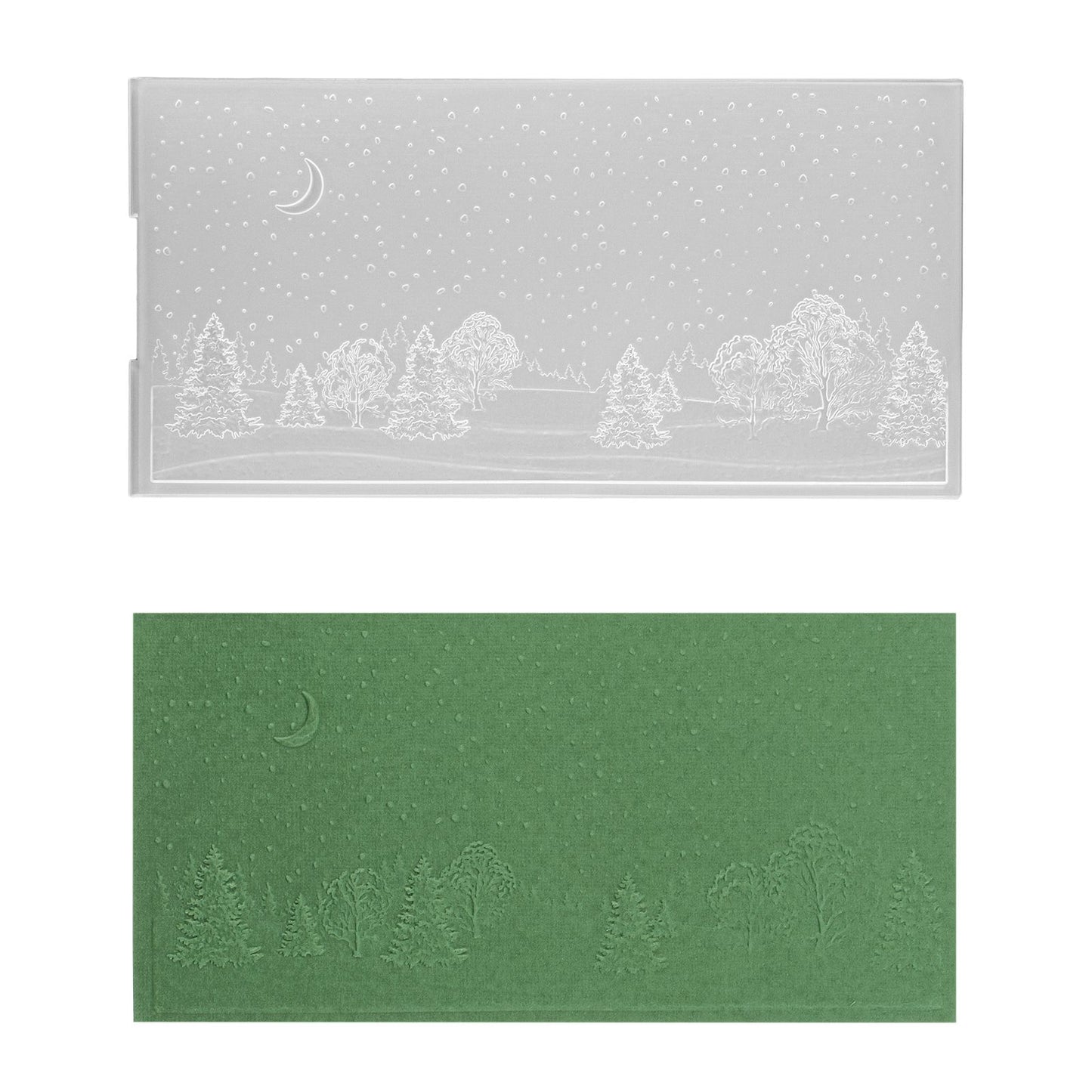 Le choix de Nellie • Dossier de gaufrage 3D paysage paysage enneigé 10,5x21cm