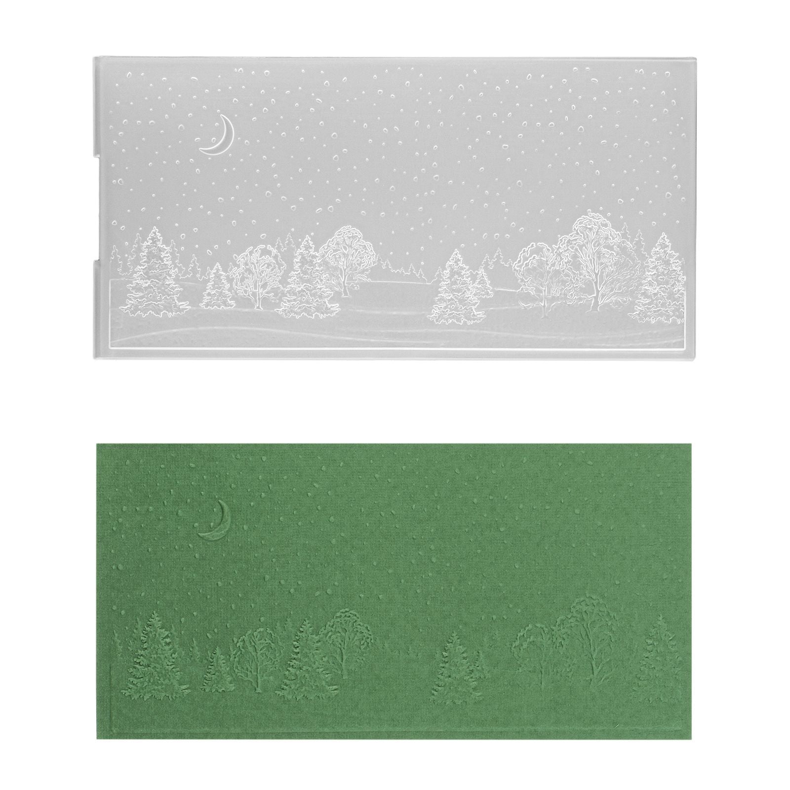 Le choix de Nellie • Dossier de gaufrage 3D paysage paysage enneigé 10,5x21cm