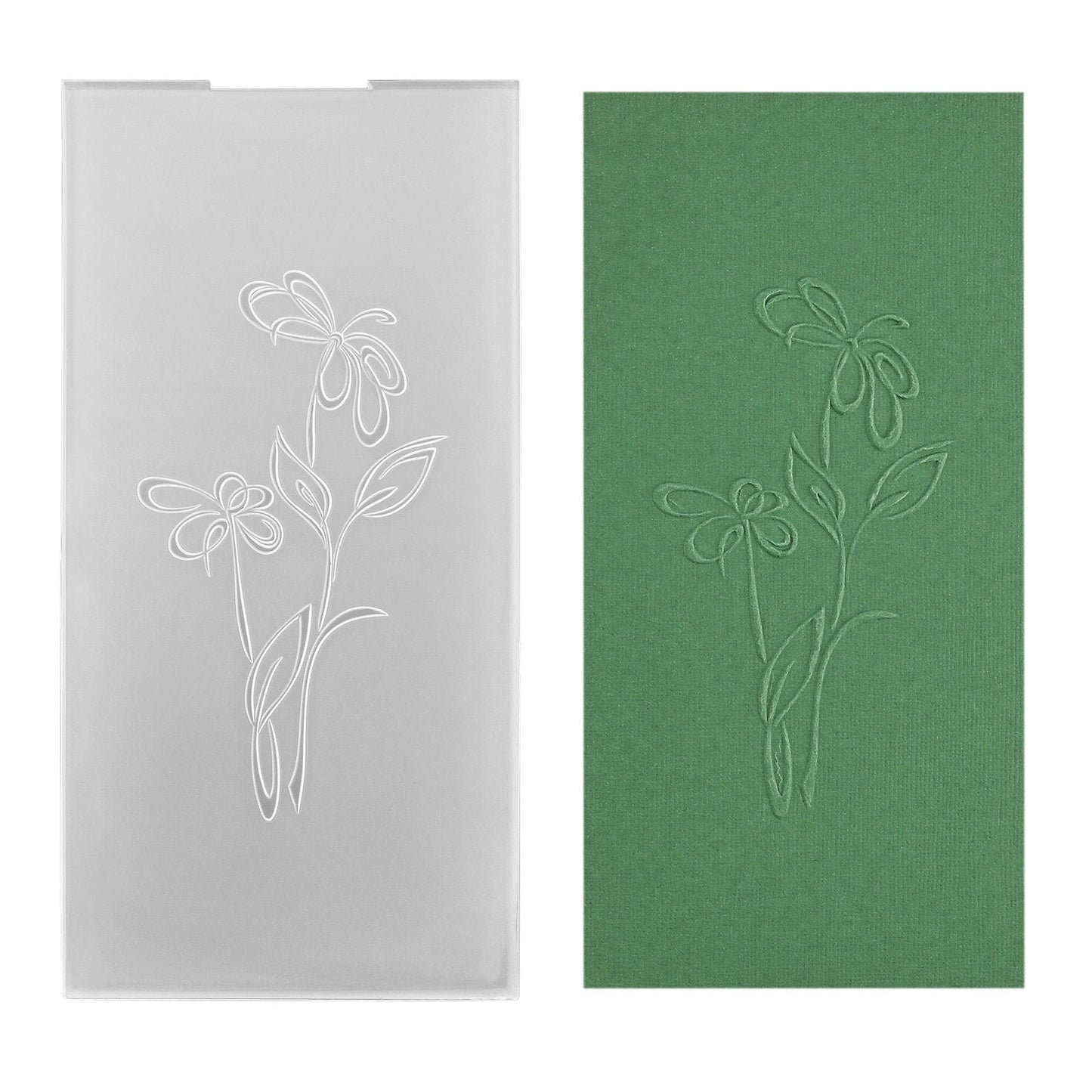 Le choix de Nellie • Dossier de gaufrage 3D fleurs fines 10,5x20,5cm