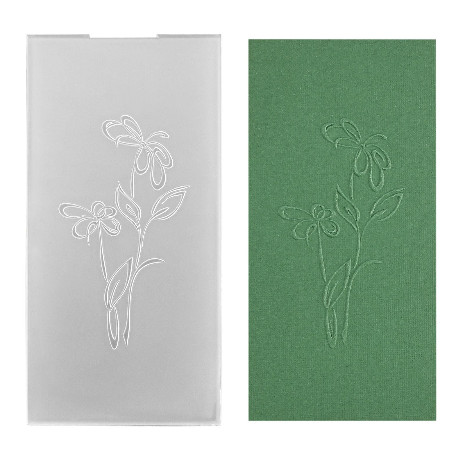 Le choix de Nellie • Dossier de gaufrage 3D fleurs fines 10,5x20,5cm