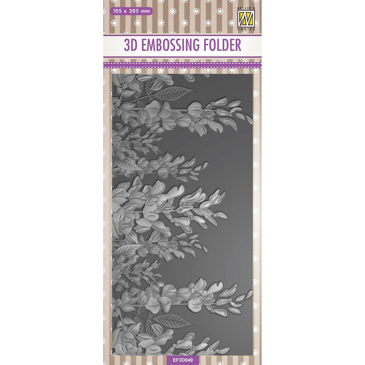 Le choix de Nellie • Dossier gaufrage 3D fond lupin 10,5x20,5cm