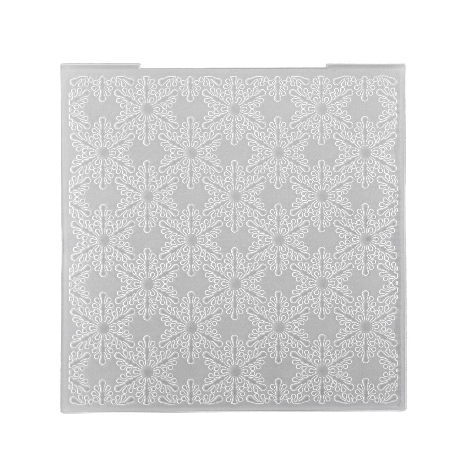 Le choix de Nellie • Dossier de gaufrage 3D fond flocons de neige de Noël 15x15cm