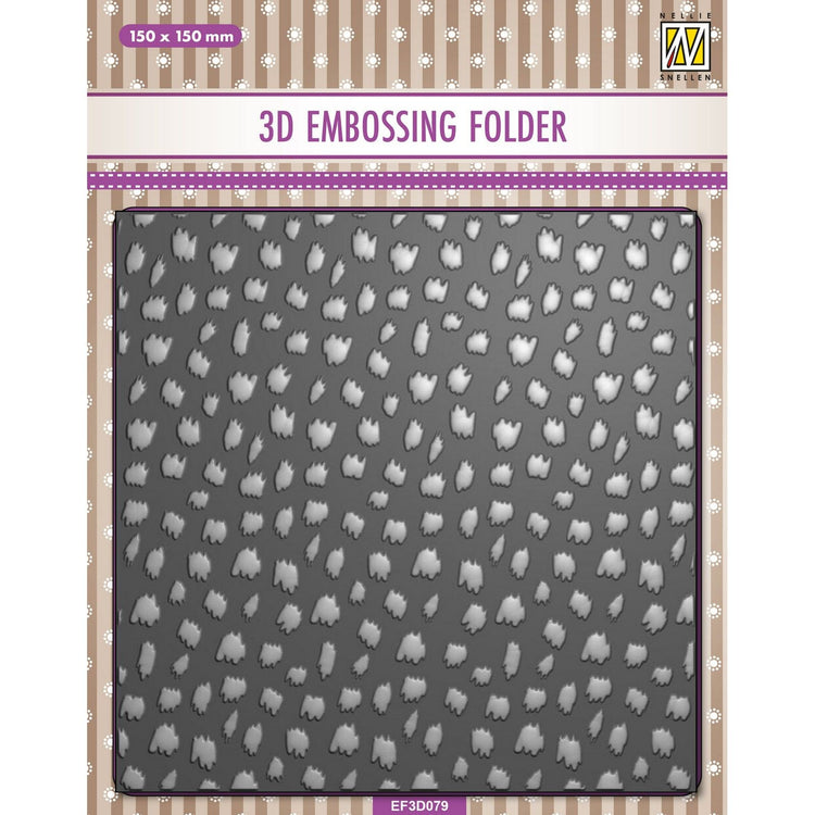 Le choix de Nellie • Dossier gaufrage 3D fond guépard 15x15cm