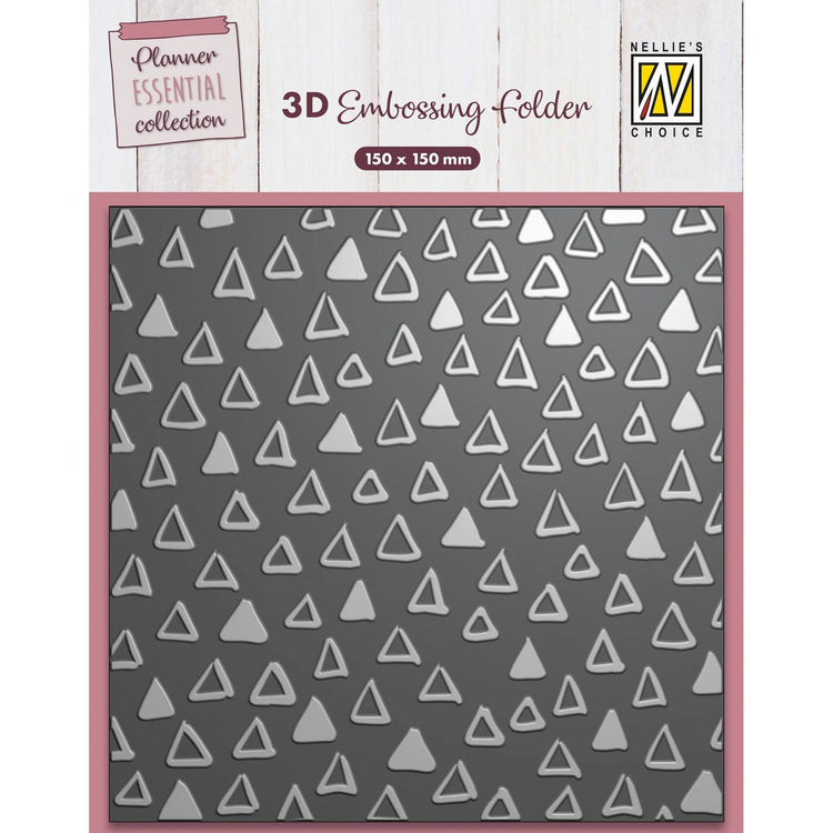 Le choix de Nellie • Dossier de gaufrage 3D fond triangles 15x15cm