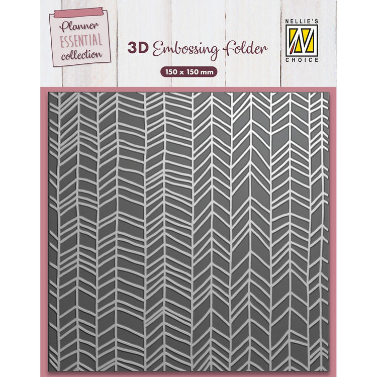 Le choix de Nellie • Dossier gaufrage 3D fond chevron 15x15cm