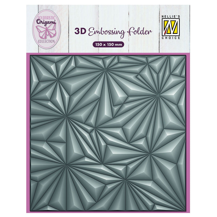 Le choix de Nellie • Dossier de gaufrage 3D fond étoiles origami 15x15cm