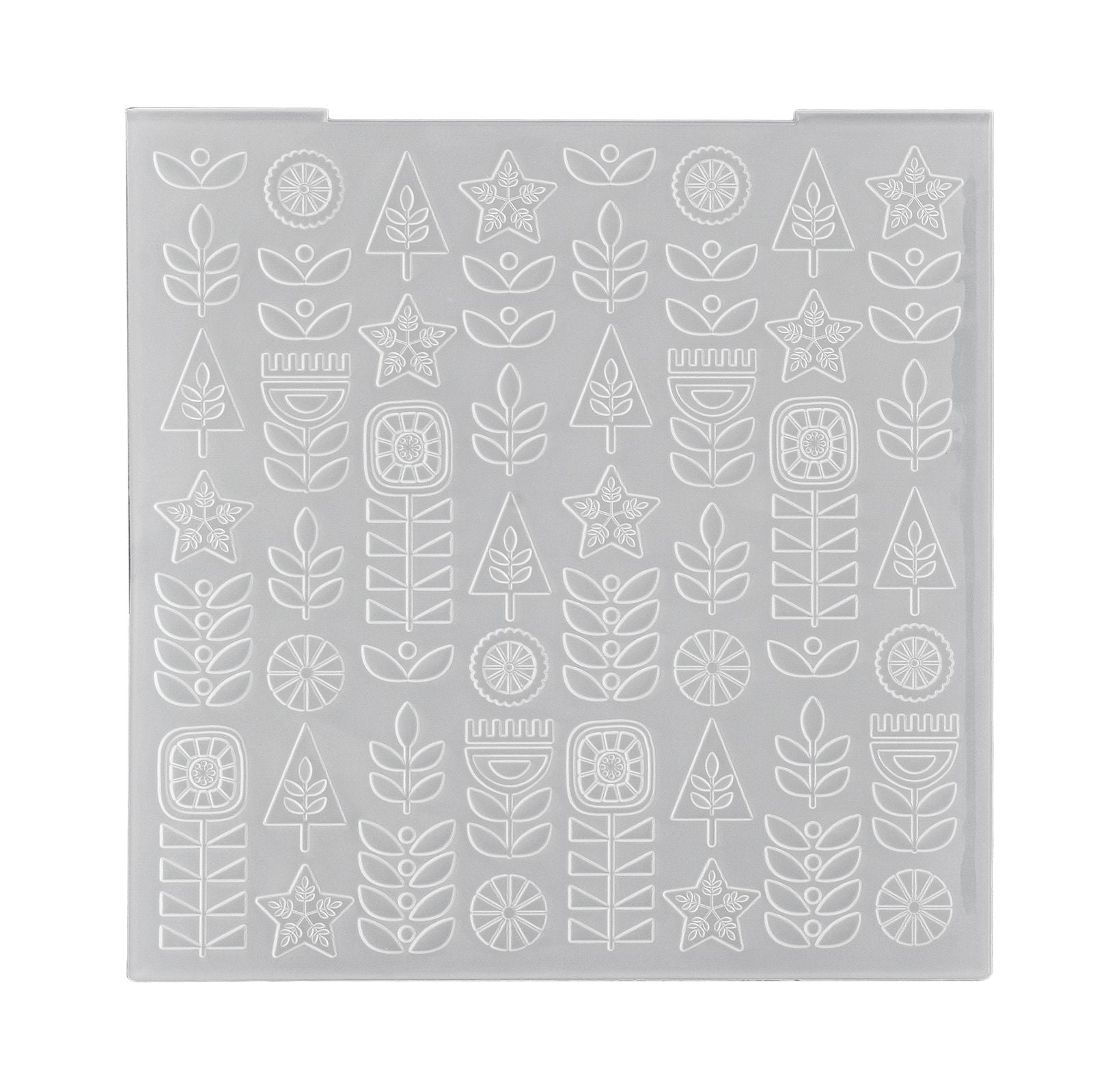 Le choix de Nellie • Dossier de gaufrage 3D fond fleurs scandinaves 15x15cm