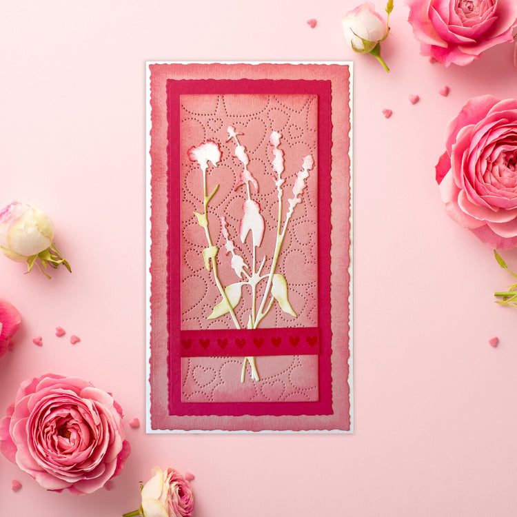 Le choix de Nellie • dossier de gaufrage fond pop up coeurs 15x15cm