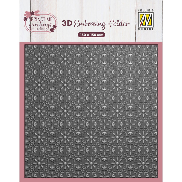 Le choix de Nellie • Dossier de gaufrage 3D fond carreaux de Pâques 15x15cm