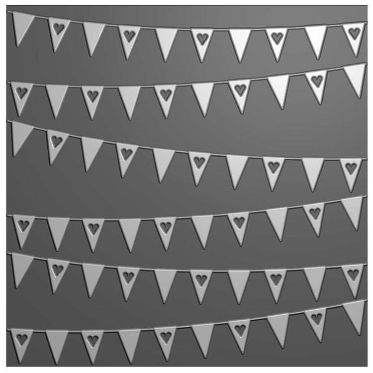 Le choix de Nellie • Dossier de gaufrage 3D drapeaux de fond 15x15cm