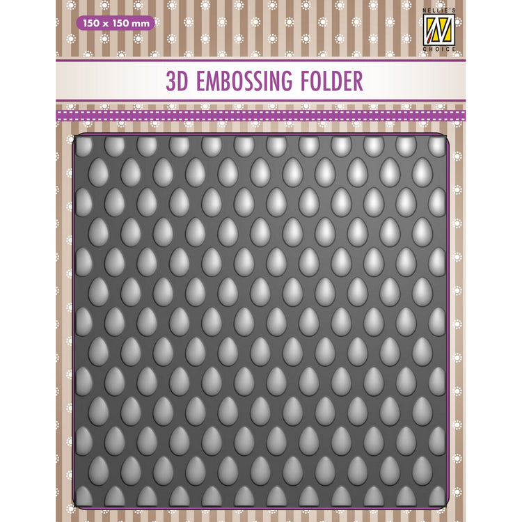 Le choix de Nellie • Dossier de gaufrage 3D fond oeufs 15x15cm