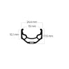 Ryde Velg Zac 19 26 559 x 19c Aluminium 32 trous 14g noir