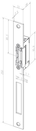 Effeff 11805 Ouvre-porte électrique encastrable type 118 | verrouillé sans tension | avec diode | fafix | 22-42v=~ | (22-26v 100% éd.) | vacarme à gauche et vacarme à droite. - 10024986