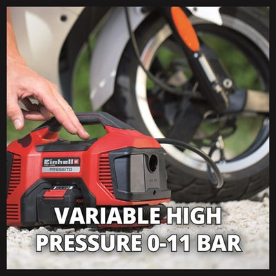 Einhell pressito solo - compresseur à batterie | 18v | 11 barres | 21 l min - 4020460 4020460