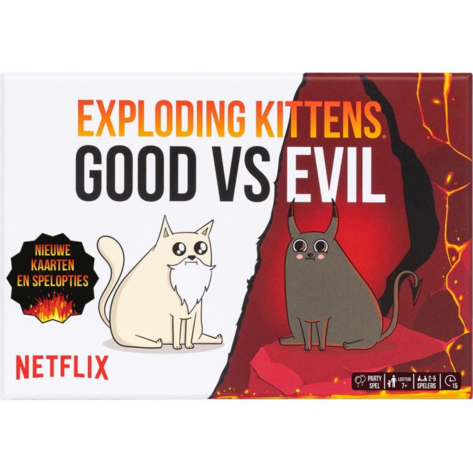 Jeu de cartes Exploding Kittens, le Bien contre le Mal