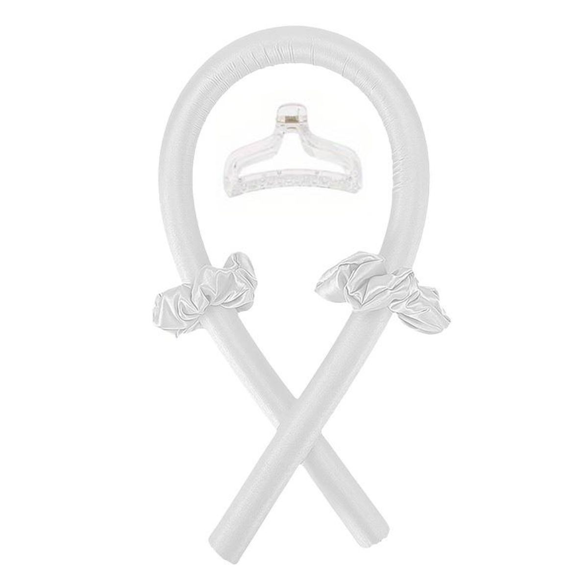 Fronts ensemble de curling sans chaleur blanc