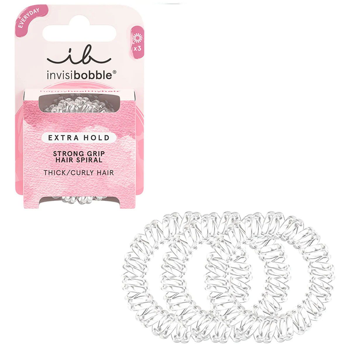 Invisibobble invisibobble supplémentaire hold cristal clair 3 pièces