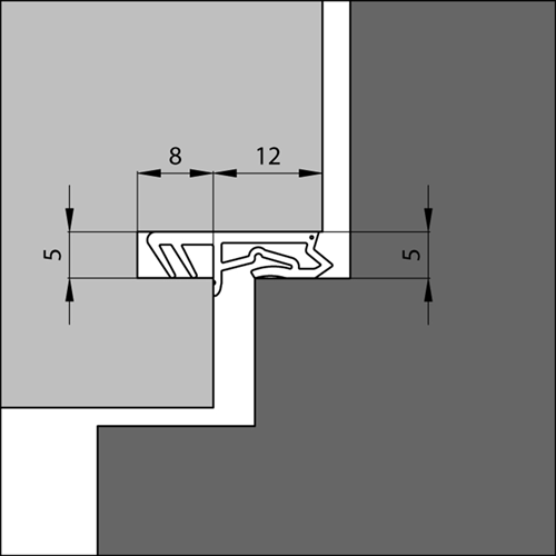 Profil de cadre Ellen en silicone | 1201 pieds carrés | 25m - 680104950