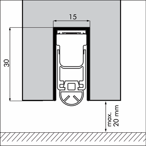 Ellen drop sill em uni-preuve | 1028mm-203700155