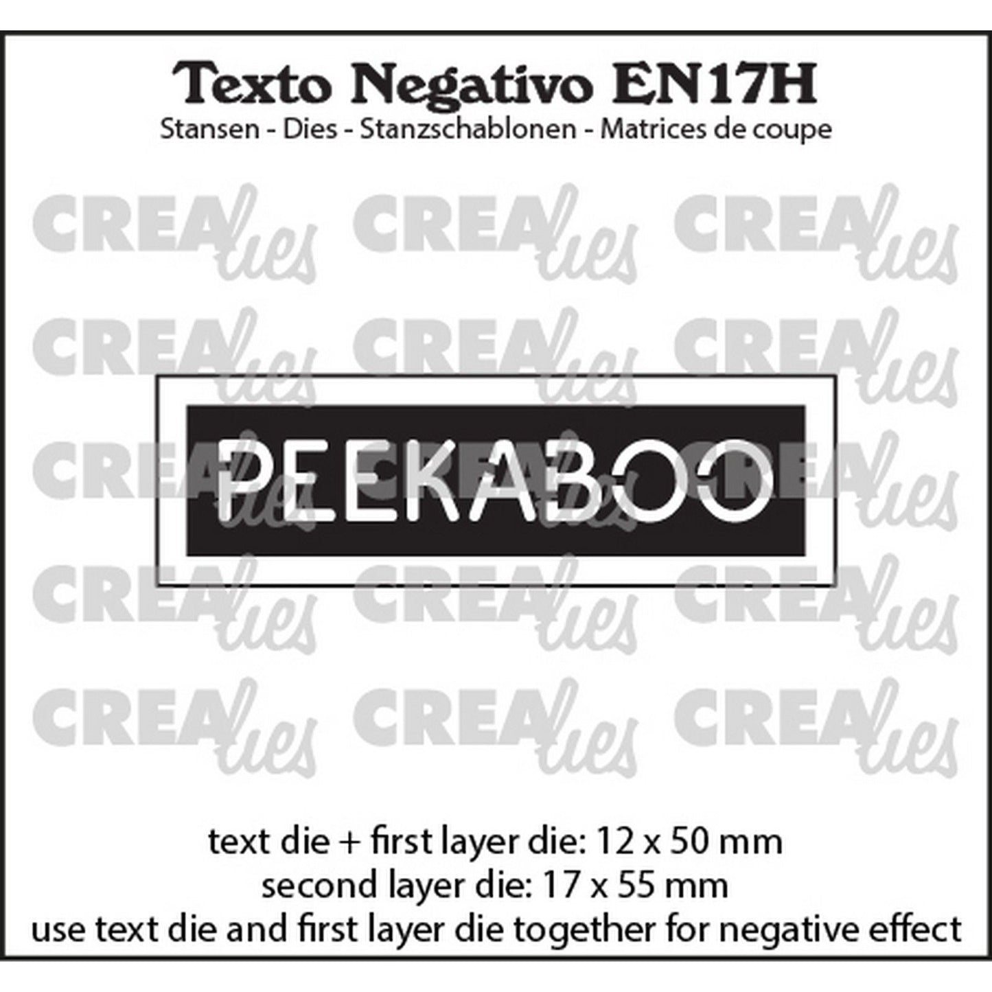 Crealies • texte négatif coucou (horizontal)