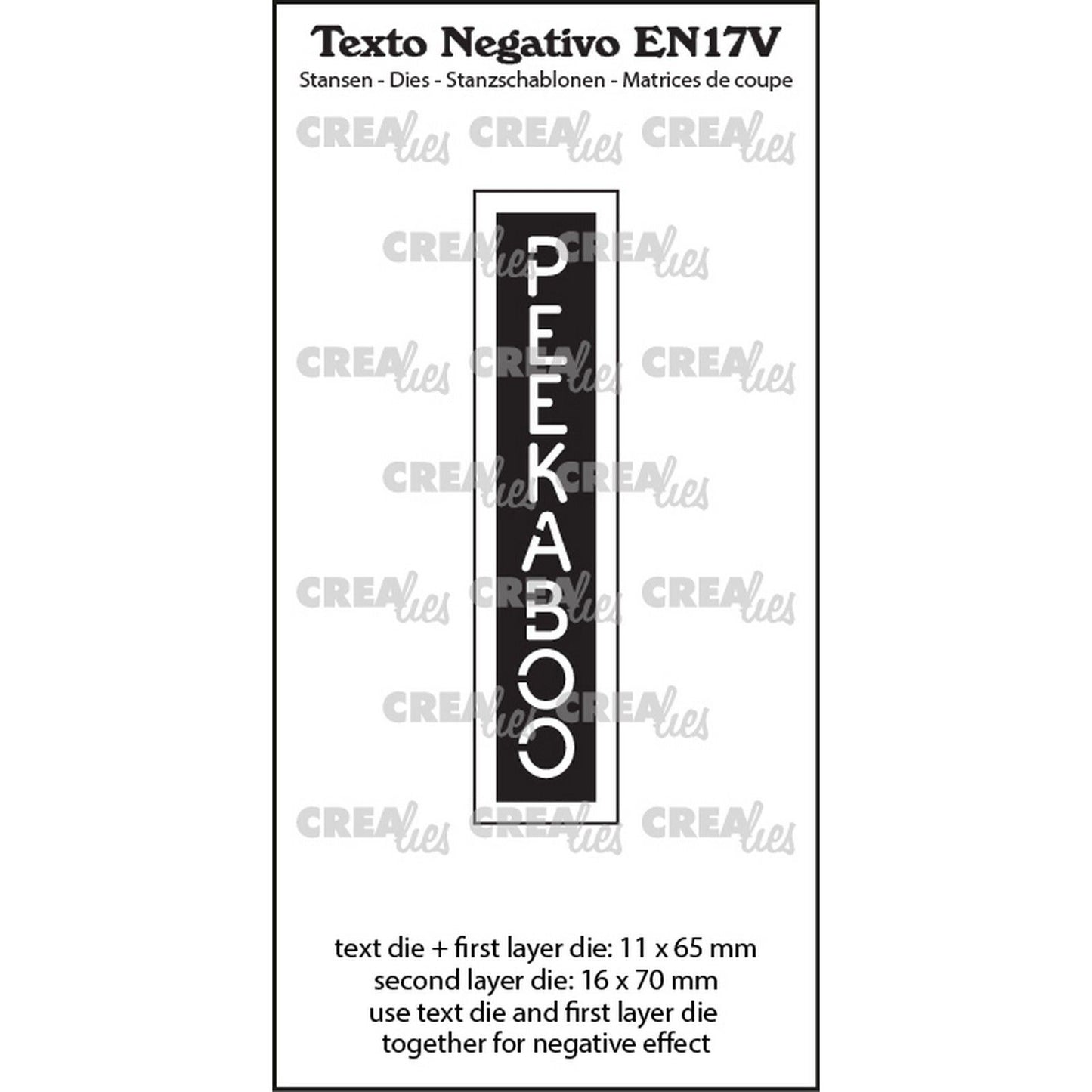Crealies • texte négatif coucou (vertical)
