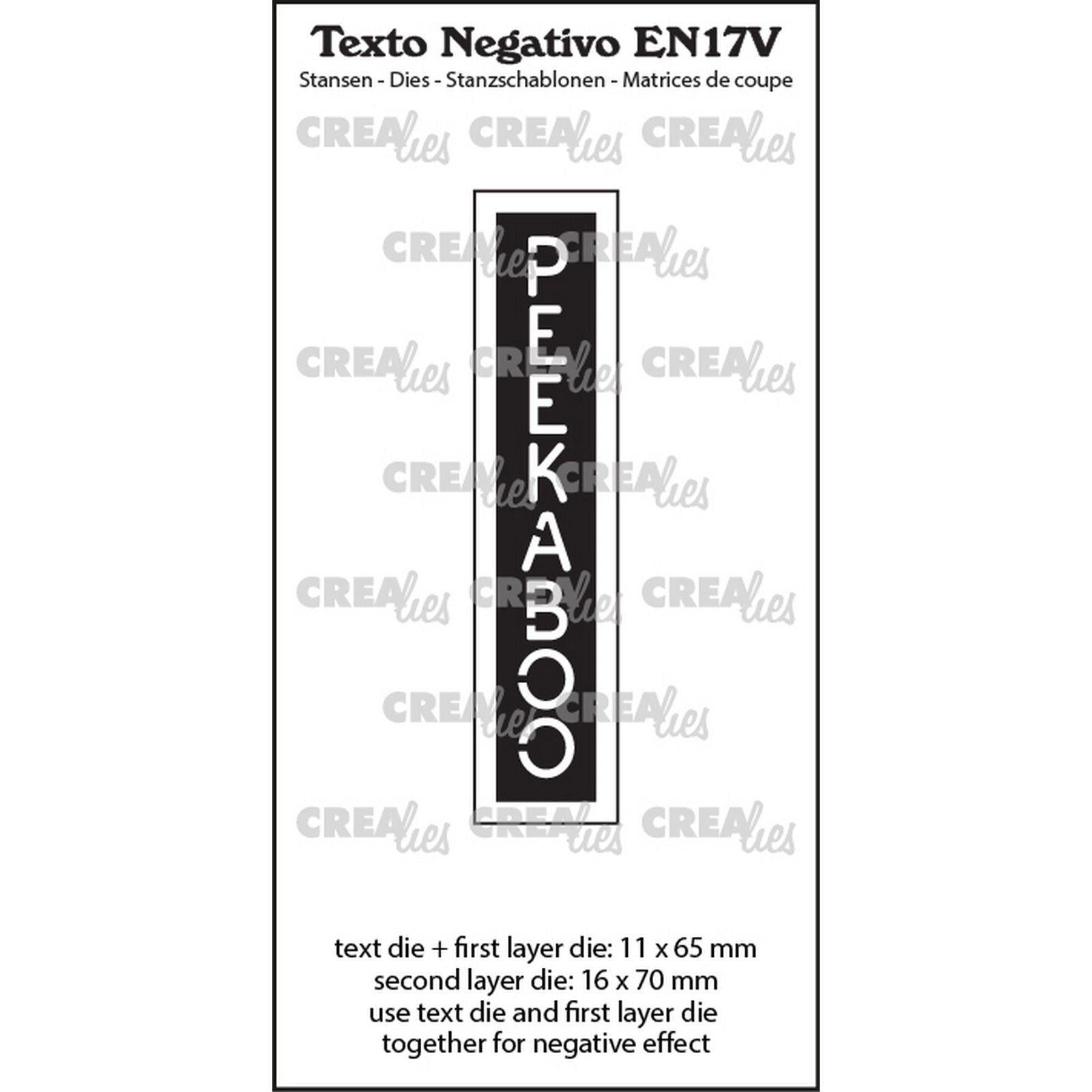 Crealies • texte négatif coucou (vertical)