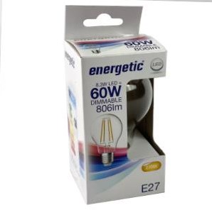 Energetic LED GLS E27 7,2-60W 2700K filament clair dimmable - 2720331