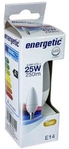 Bougie LED énergique E14 2,9-25W 2700K mate - 2710118