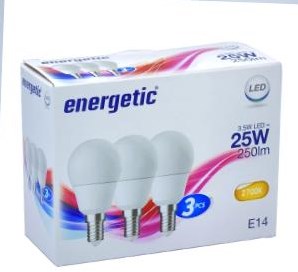 Balle LED Energetic E14 2,9-25W 2700K boîtier mat A3 - 2740014