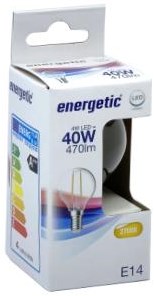 Energetic LED bullet E14 4-40W 2700K filament clair - 2720220