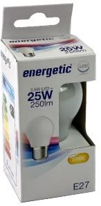 Energetic LED bullet E27 2,1-25W 2700K filament mat - 2720650