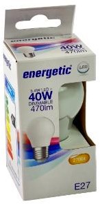 Ampoule LED Energetic E27 4,2-40W 2700K filament mat dimmable - 2720658