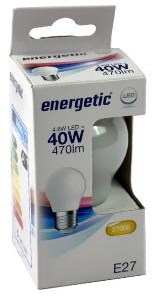 Energetic LED bullet E27 4-40W 2700K filament mat - 2720660