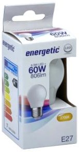 Energetic LED bullet E27 6,8-60W 2700K filament mat - 2720674