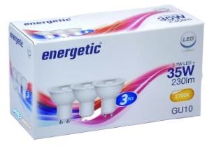 Spot led énergique gu10 3.1-35w 2700k boîte a3 - 2740052