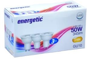 Spot led énergique gu10 4,7-50w 2700k boîte a3 - 2740054