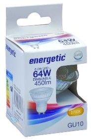 Spot LED Energétique gu10 6,2-64w 2700k dimmable - 2730122
