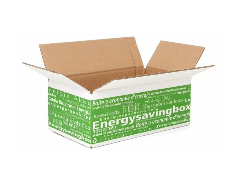 Boîte d'économie d'énergie avec imprimé