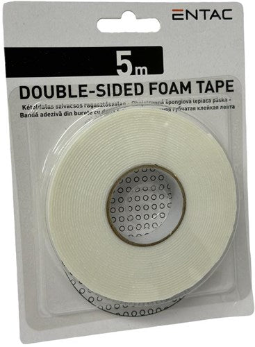 Ruban mousse double face Entac 19mm rouleau 5m - 4139520