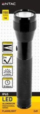 Lampe de poche LED Entac 1w aluminium noir 2xd