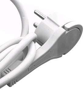 Entac tcd ra 3v 1,5m cordon coudé avec fiche plate + interrupteur blanc - 6872626