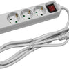 Cordon Entac tcd ra 3v 1,5m avec 2xusb + interrupteur blanc - 6872632